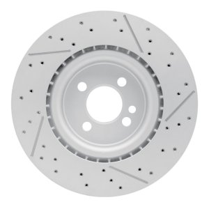 Mini Cooper Brake Rotor (1) - Front - R1 Concepts - GeoSPEC Coated + Drilled & Slotted - `09-`14
